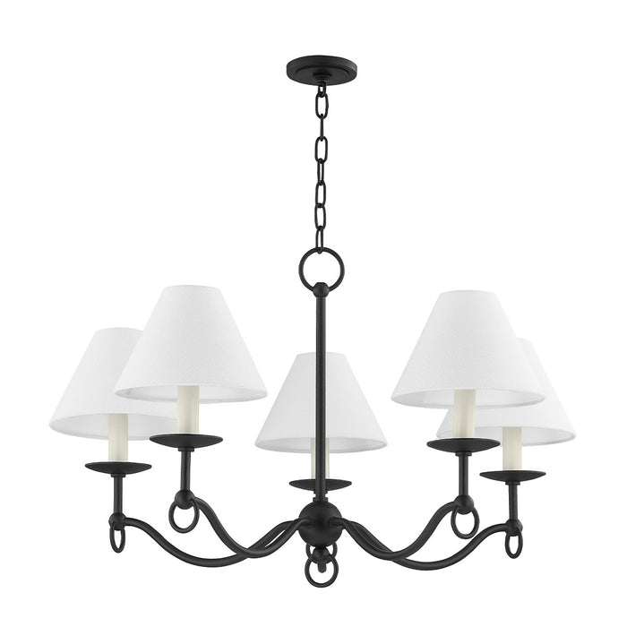 Troy Lighting F7030-FOR Five Light Chandelier, Forged Iron
