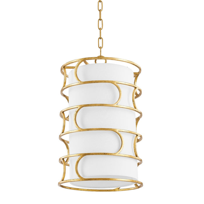 Troy Lighting F8113-VGL Three Light Pendant, Vintage Gold Leaf