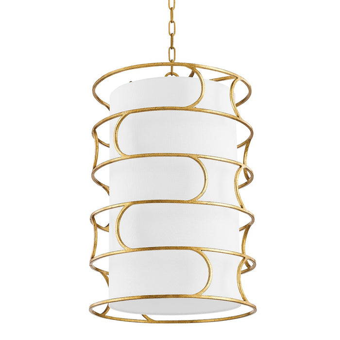 Troy Lighting F8118-VGL Four Light Pendant, Vintage Gold Leaf