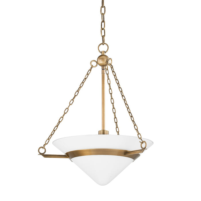 Troy Lighting F8320-PBR One Light Pendant, Patina Brass