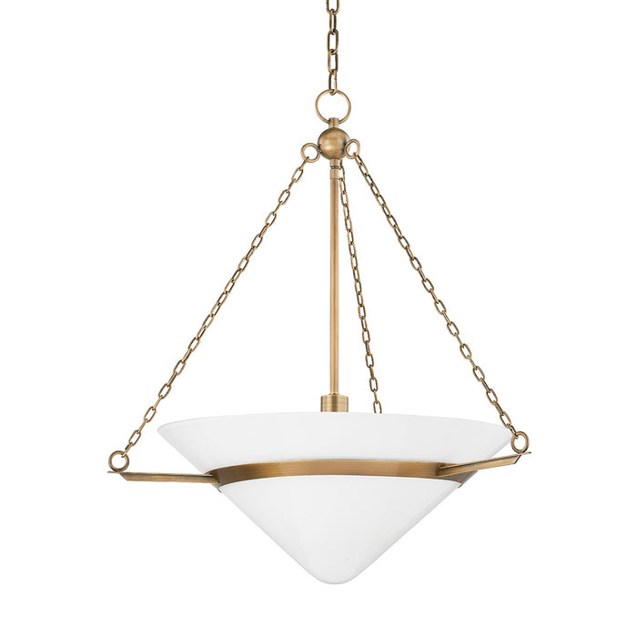 Troy Lighting F8327-PBR One Light Pendant, Patina Brass