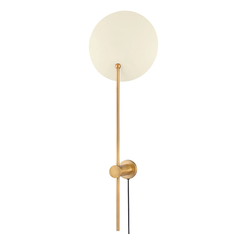Troy Lighting PTL8132-PBR/SSD One Light Wall Sconce, Patina Brass And Soft Sand