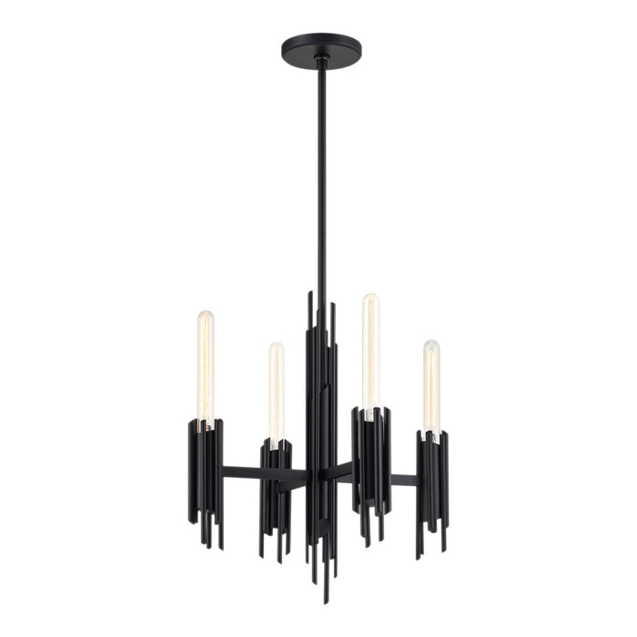 Alora CH335019MB Four Light Chandelier, Matte Black