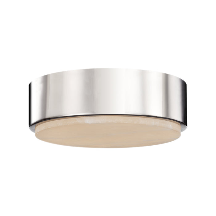 Alora FM325108PNAR LED Flush Mount, Polished Nickel/Alabaster