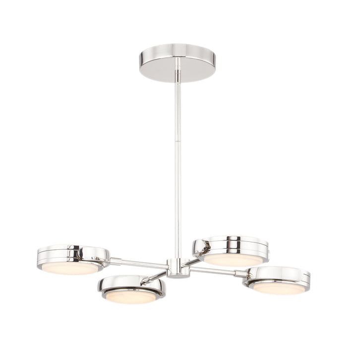 Alora PD325428PNAR LED Pendant, Polished Nickel/Alabaster