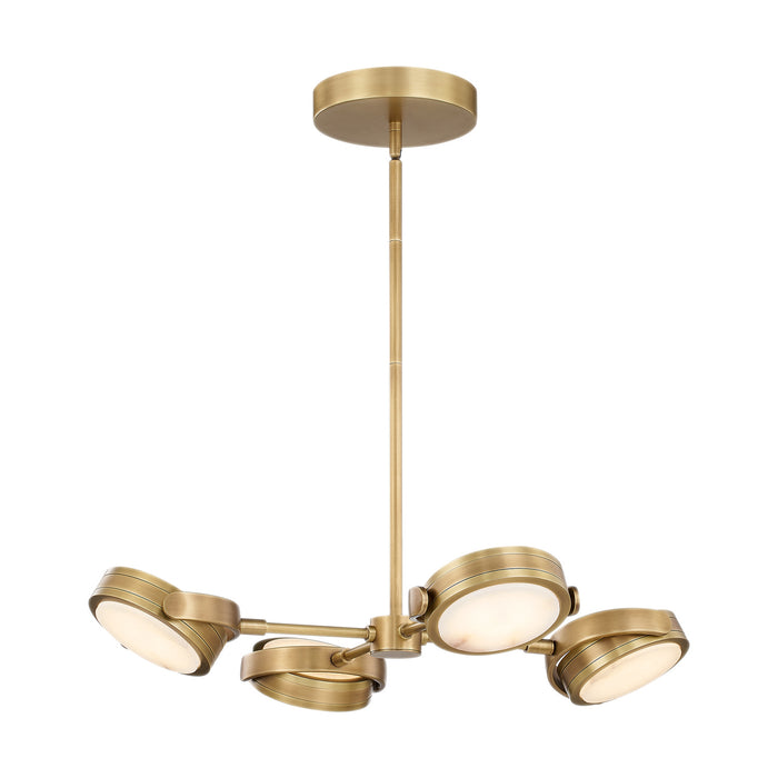 Alora PD325428VBAR LED Pendant, Vintage Brass/Alabaster