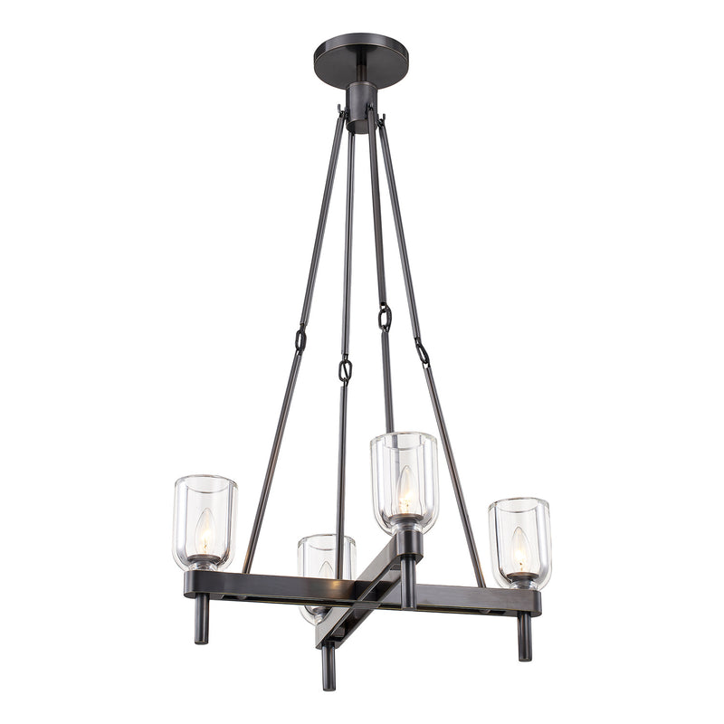 Alora PD338422UBCC Four Light Pendant, Clear Crystal/Urban Bronze