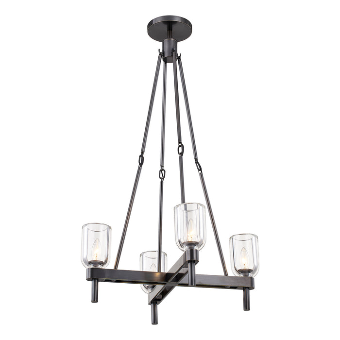 Alora PD338422UBCC Four Light Pendant, Clear Crystal/Urban Bronze