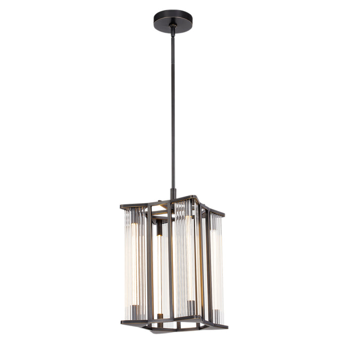 Alora PD339415UBCR LED Pendant, Ribbed Glass/Urban Bronze