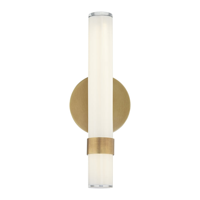 Alora WV324114VBGO LED Vanity, Vintage Brass/Glossy Opal
