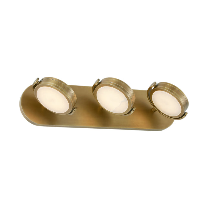 Alora WV325326VBAR LED Vanity, Vintage Brass/Alabaster