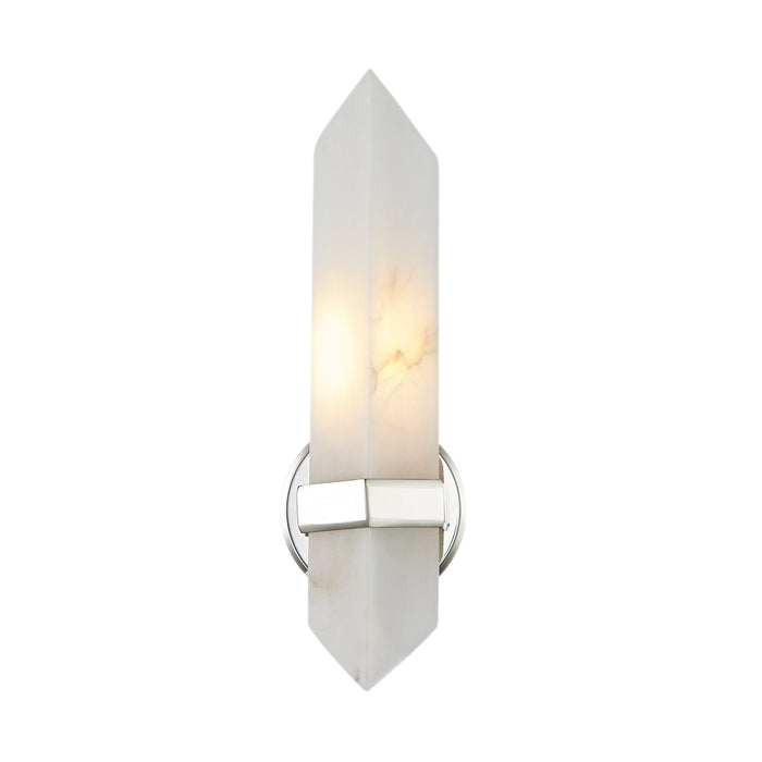 Alora WV334105PNAR One Light Vanity, Polished Nickel/Alabaster