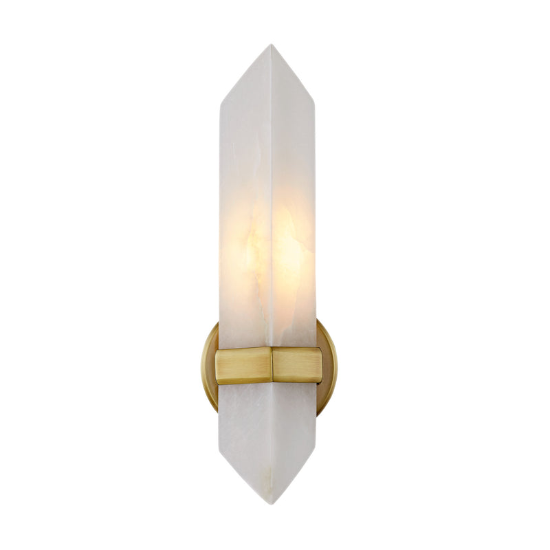 Alora WV334105VBAR One Light Vanity, Vintage Brass/Alabaster
