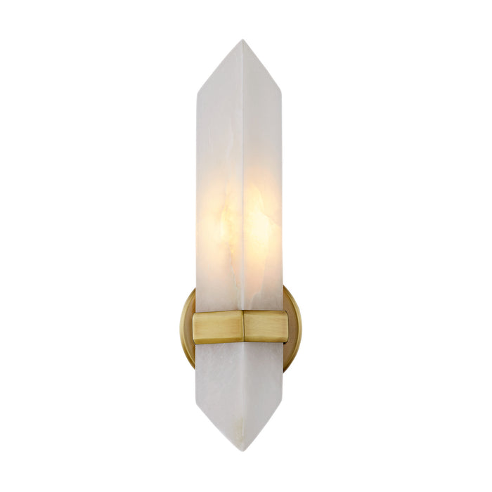 Alora WV334105VBAR One Light Vanity, Vintage Brass/Alabaster