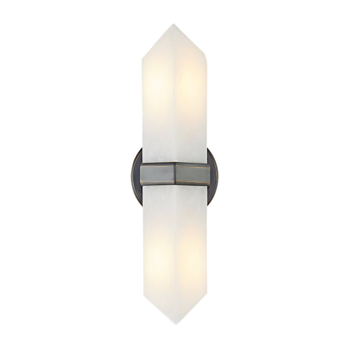 Alora WV334215UBAR Two Light Vanity, Urban Bronze/Alabaster