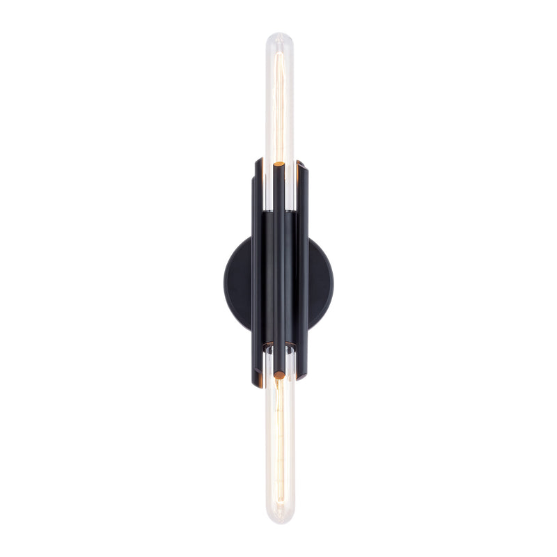 Alora WV335811MB Two Light Vanity, Matte Black