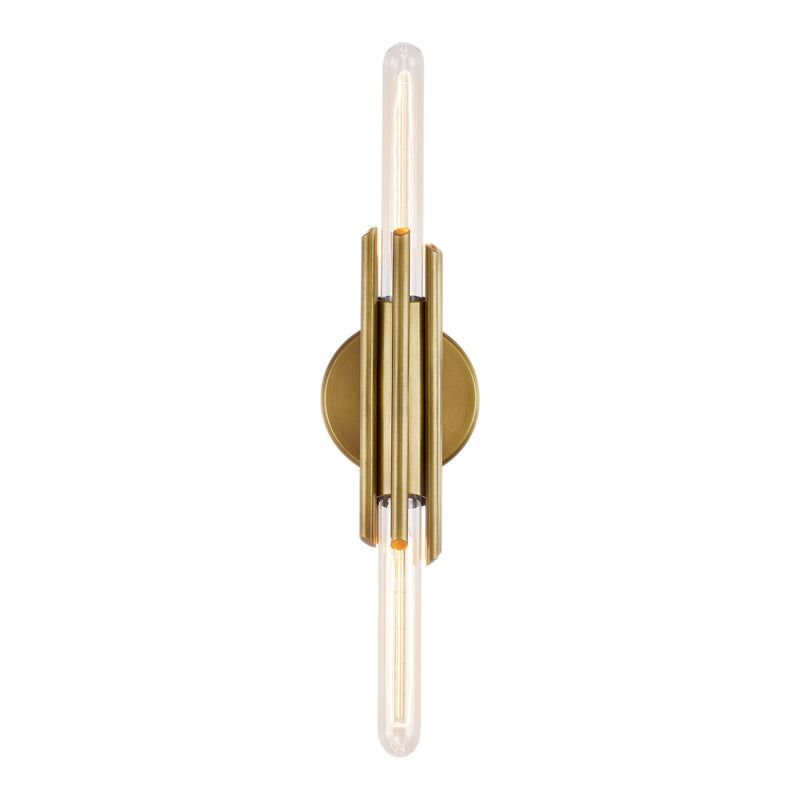 Alora WV335811VB Two Light Vanity, Vintage Brass