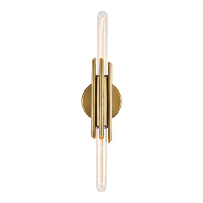 Alora WV335811VB Two Light Vanity, Vintage Brass