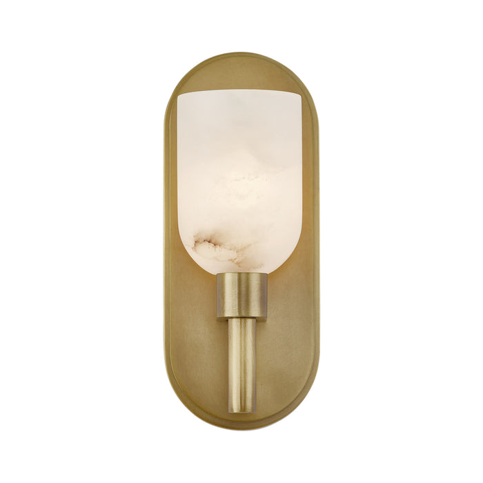 Alora WV338101VBAR One Light Vanity, Vintage Brass/Alabaster
