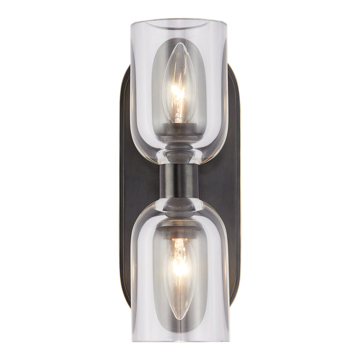 Alora WV338902UBCC Two Light Vanity, Clear Crystal/Urban Bronze