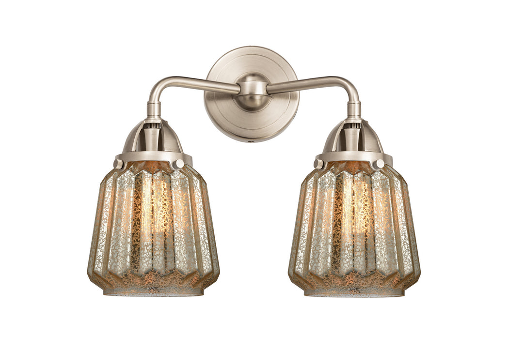 Innovations 288-2W-SN-G146 Two Light Bath Vanity, Brushed Satin Nickel