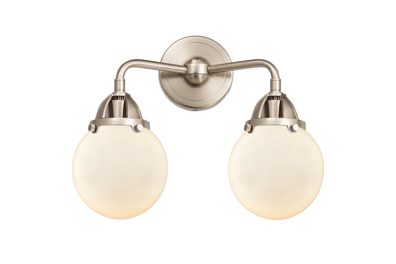 Innovations 288-2W-SN-G201-6 Two Light Bath Vanity, Brushed Satin Nickel