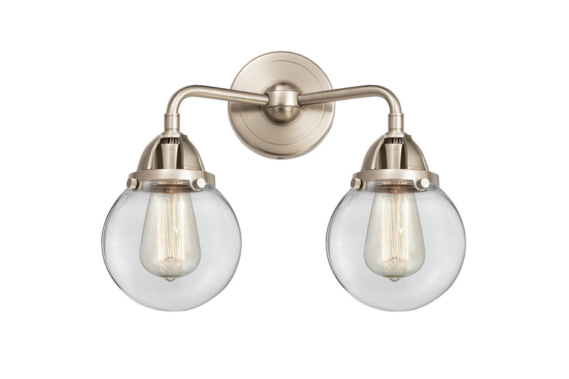 Innovations 288-2W-SN-G202-6 Two Light Bath Vanity, Brushed Satin Nickel