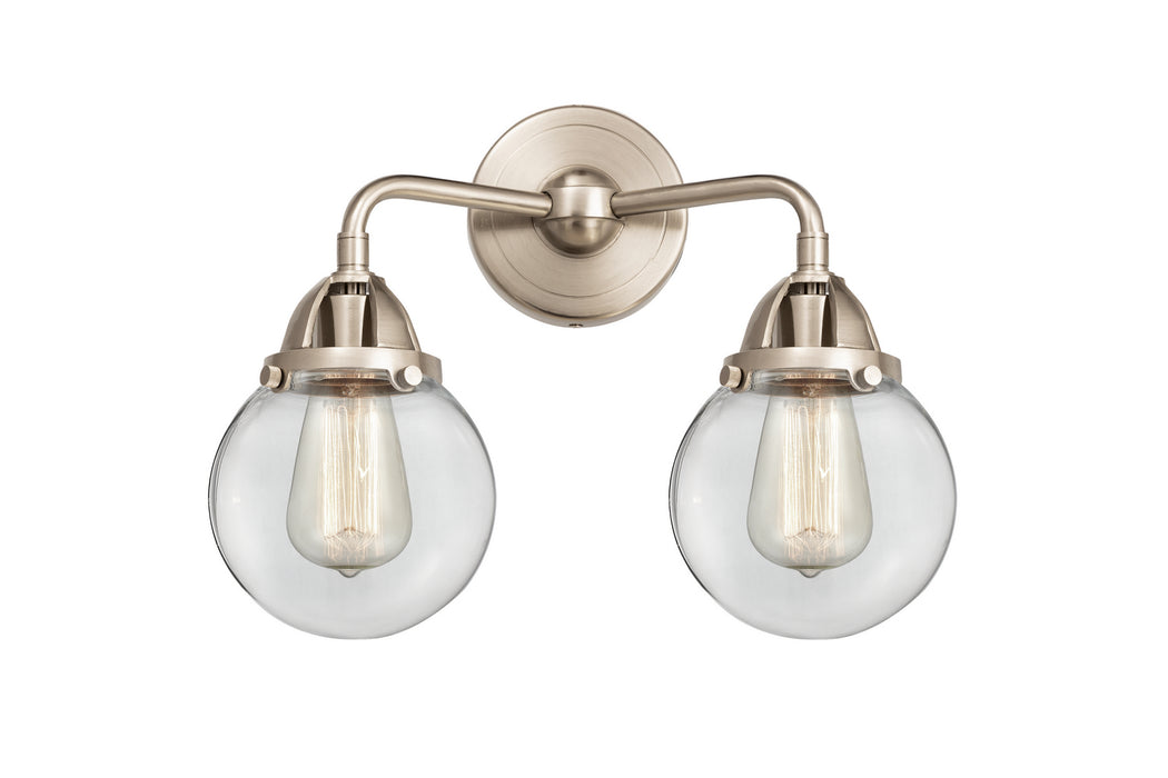 Innovations 288-2W-SN-G202-6 Two Light Bath Vanity, Brushed Satin Nickel