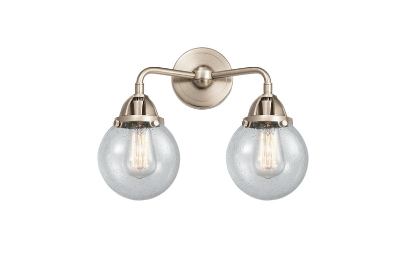 Innovations 288-2W-SN-G204-6 Two Light Bath Vanity, Brushed Satin Nickel