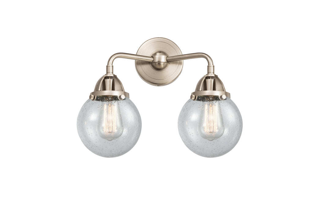 Innovations 288-2W-SN-G204-6 Two Light Bath Vanity, Brushed Satin Nickel