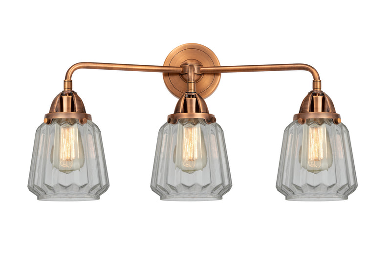 Innovations 288-3W-AC-G142-LED LED Bath Vanity, Antique Copper