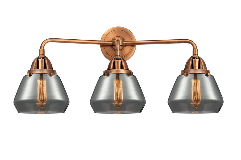 Innovations 288-3W-AC-G173 Three Light Bath Vanity, Antique Copper