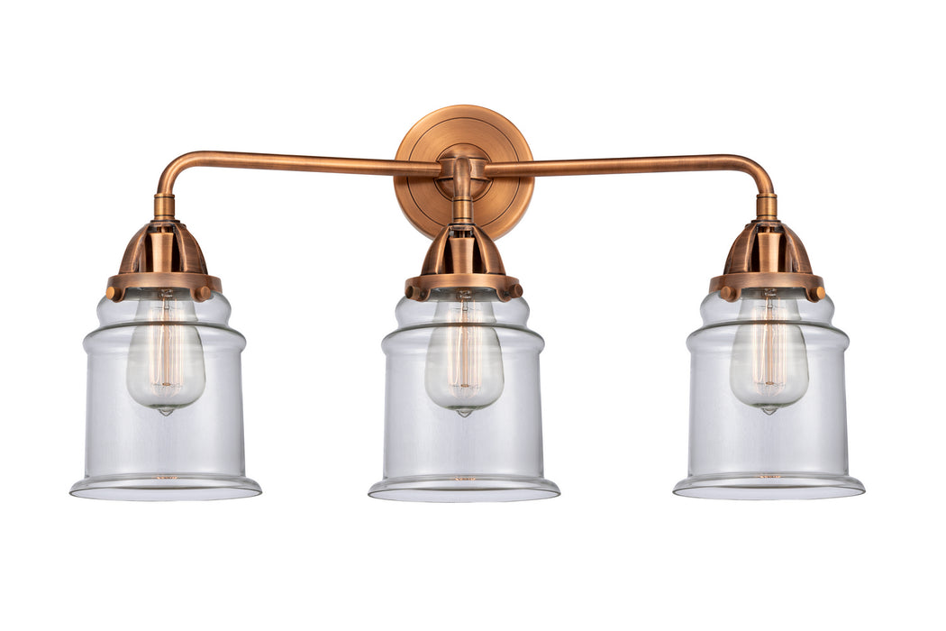 Innovations 288-3W-AC-G182 Three Light Bath Vanity, Antique Copper