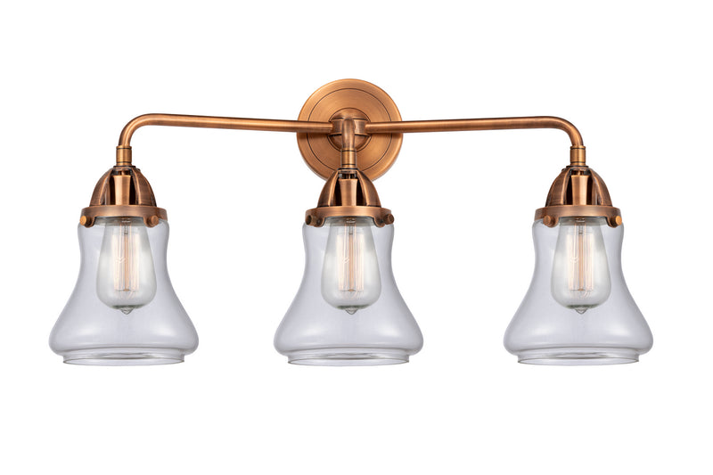 Innovations 288-3W-AC-G192 Three Light Bath Vanity, Antique Copper