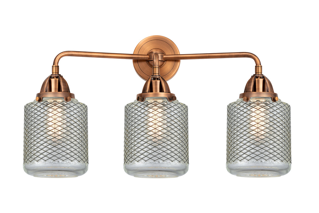 Innovations 288-3W-AC-G262 Three Light Bath Vanity, Antique Copper