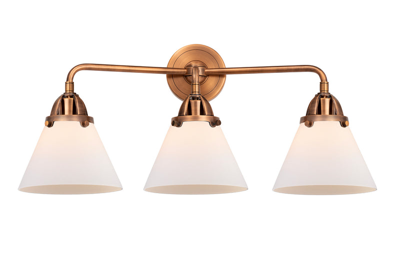 Innovations 288-3W-AC-G41 Three Light Bath Vanity, Antique Copper