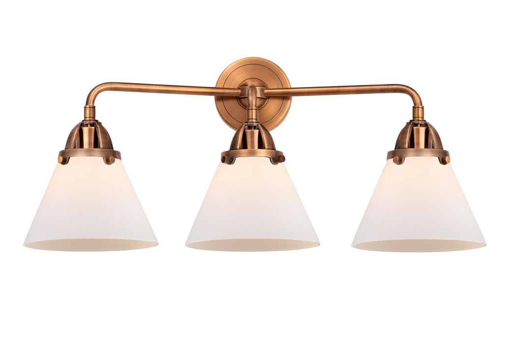 Innovations 288-3W-AC-G41 Three Light Bath Vanity, Antique Copper
