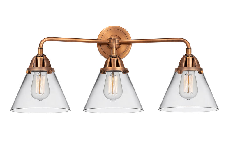Innovations 288-3W-AC-G42 Three Light Bath Vanity, Antique Copper