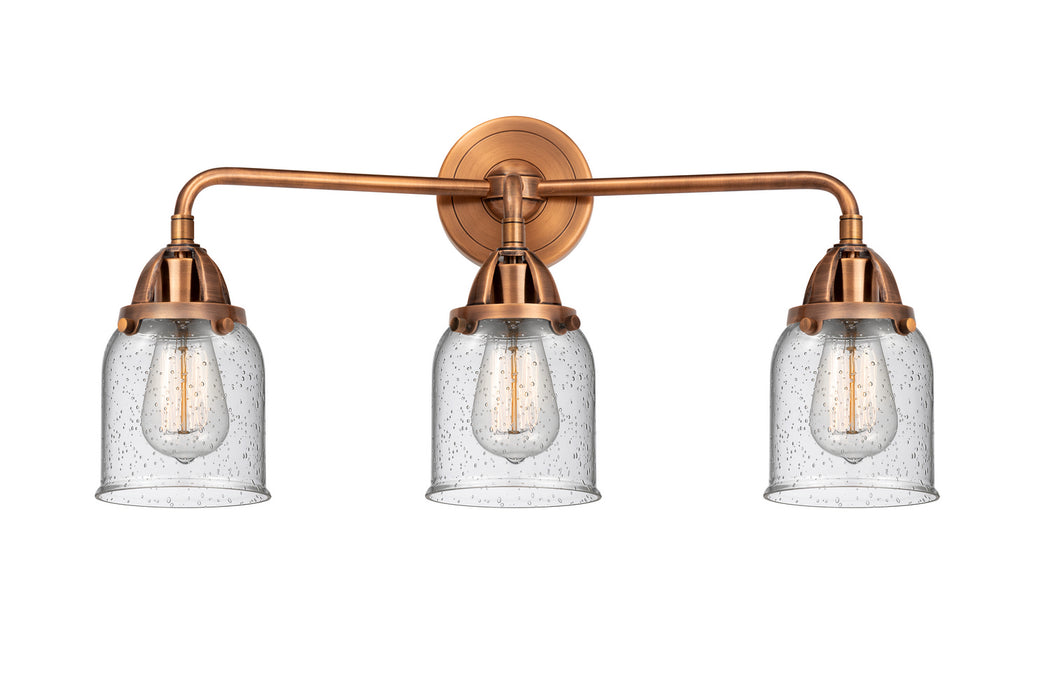 Innovations 288-3W-AC-G54 Three Light Bath Vanity, Antique Copper
