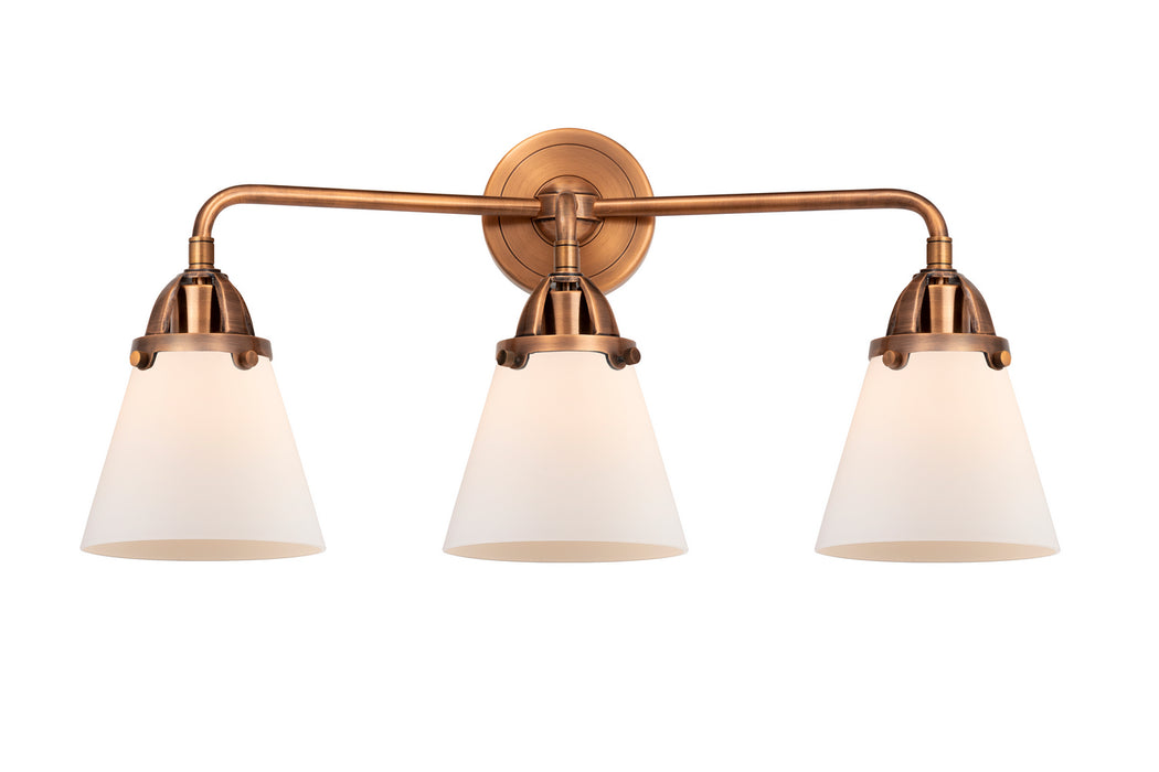 Innovations 288-3W-AC-G61 Three Light Bath Vanity, Antique Copper