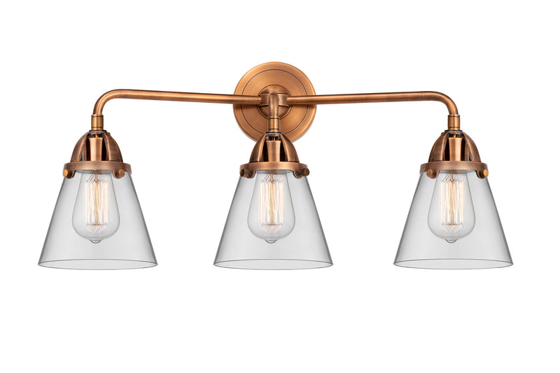 Innovations 288-3W-AC-G62 Three Light Bath Vanity, Antique Copper