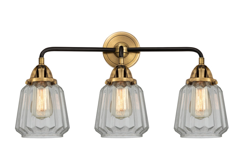Innovations 288-3W-BAB-G142 Three Light Bath Vanity, Black Antique Brass
