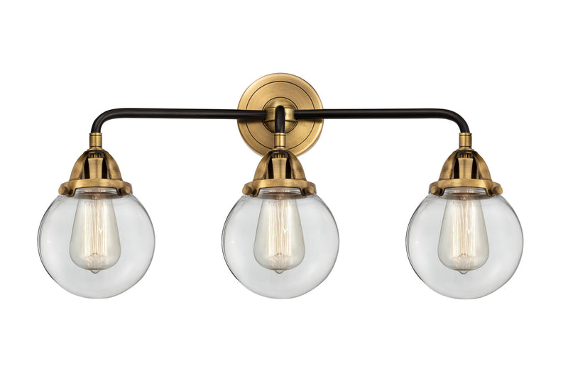 Innovations 288-3W-BAB-G202-6 Three Light Bath Vanity, Black Antique Brass