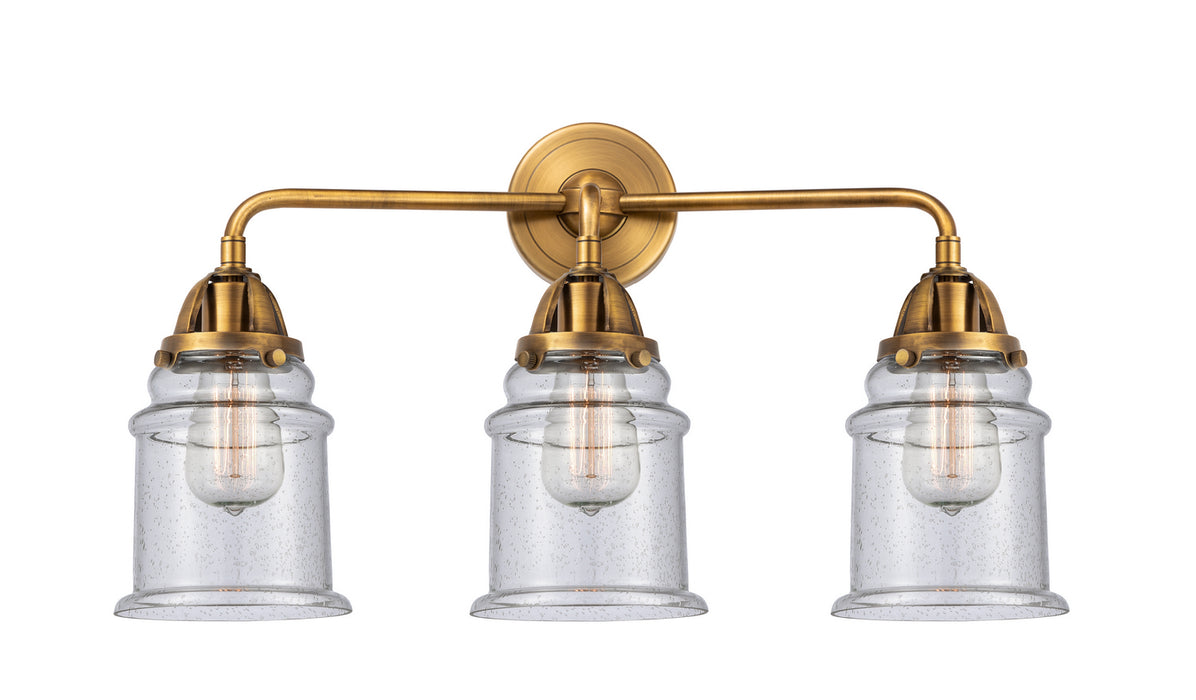 Innovations 288-3W-BB-G184 Three Light Bath Vanity, Brushed Brass