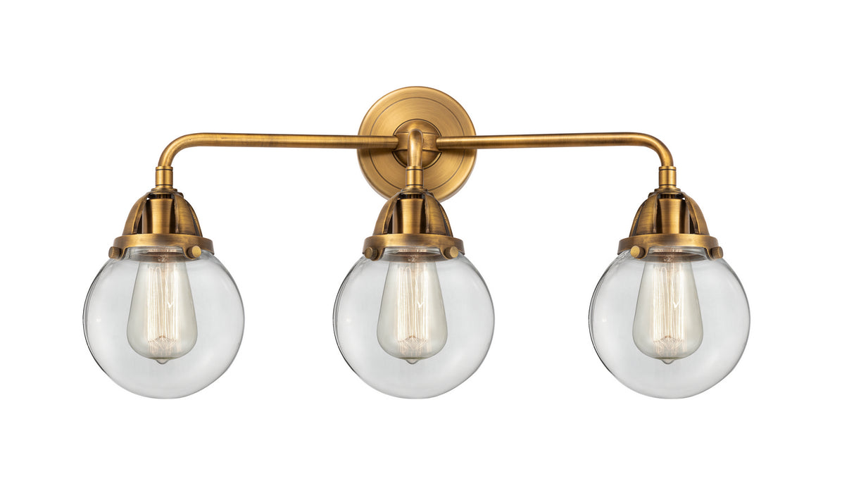 Innovations 288-3W-BB-G202-6 Three Light Bath Vanity, Brushed Brass
