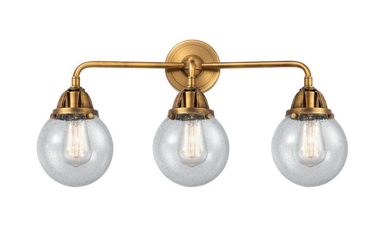 Innovations 288-3W-BB-G204-6 Three Light Bath Vanity, Brushed Brass