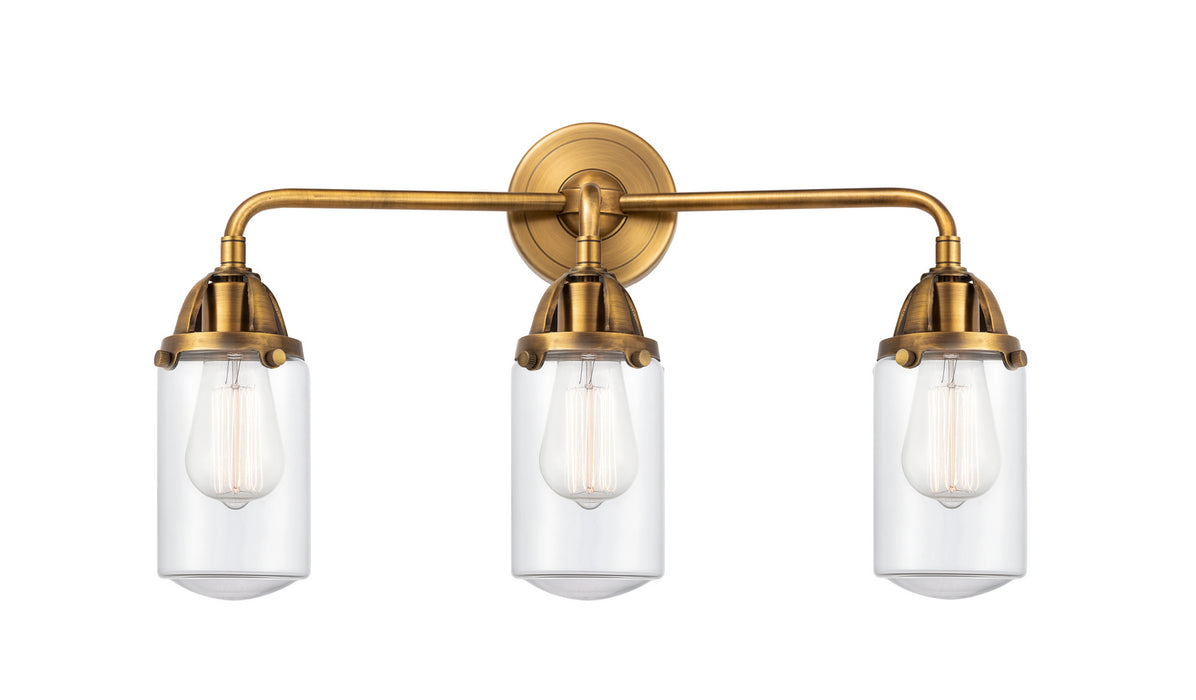Innovations 288-3W-BB-G312 Three Light Bath Vanity, Brushed Brass
