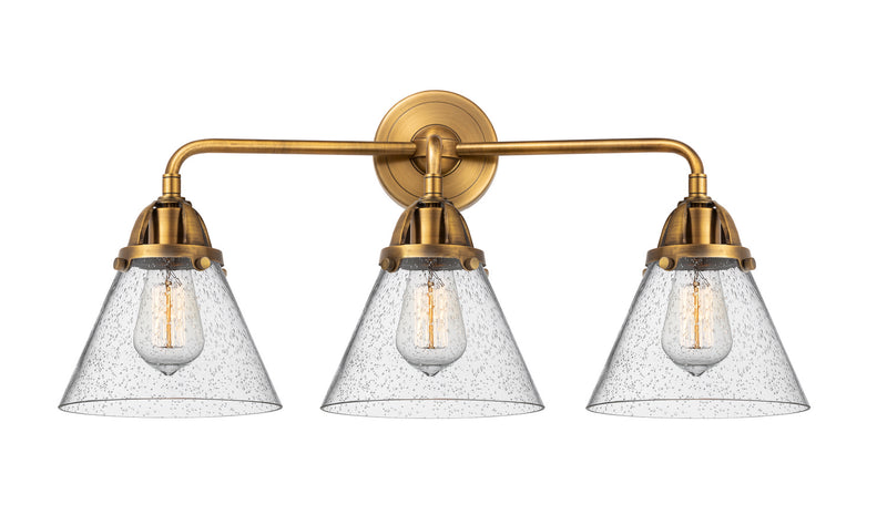 Innovations 288-3W-BB-G44 Three Light Bath Vanity, Brushed Brass