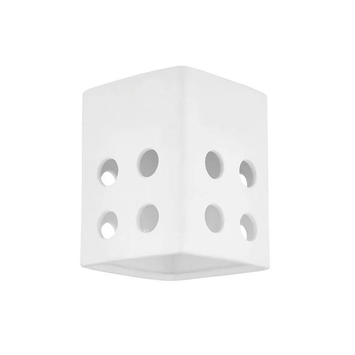 Mitzi H474501A-AGB/CMW One Light Flush Mount, Aged Brass/Ceramic Raw Matte White