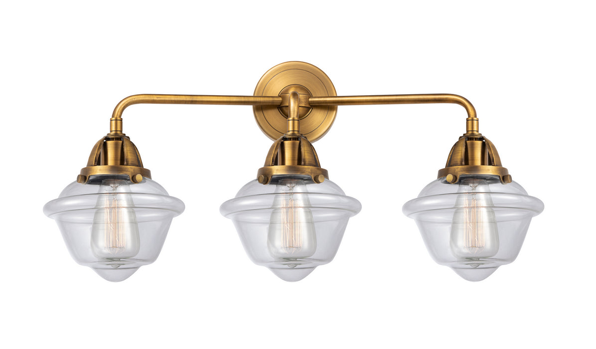 Innovations 288-3W-BB-G532 Three Light Bath Vanity, Brushed Brass
